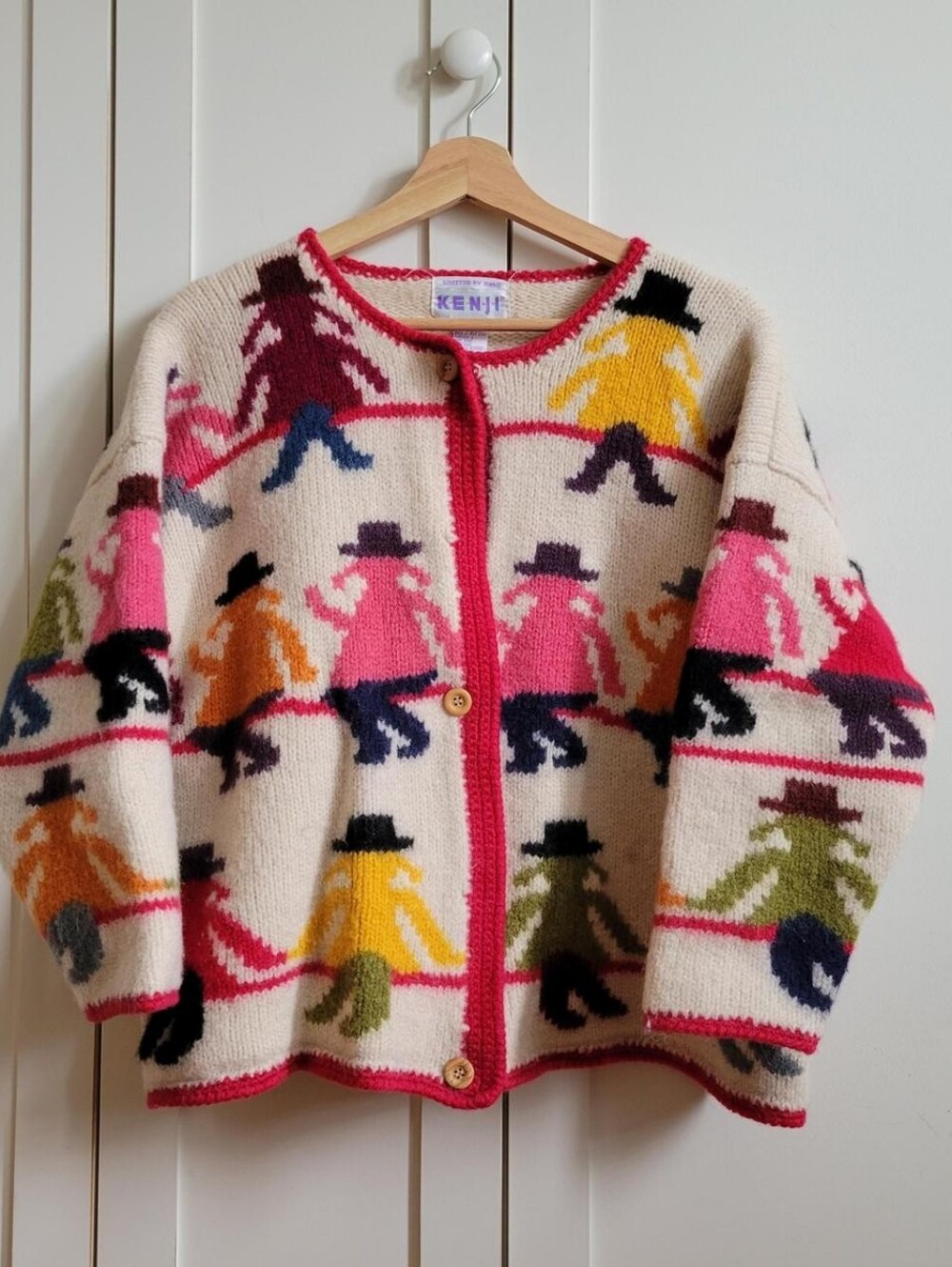 Vintage hand knit wool Kenji sweater